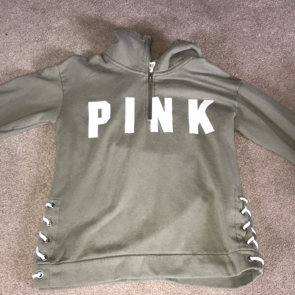pink quarter zip